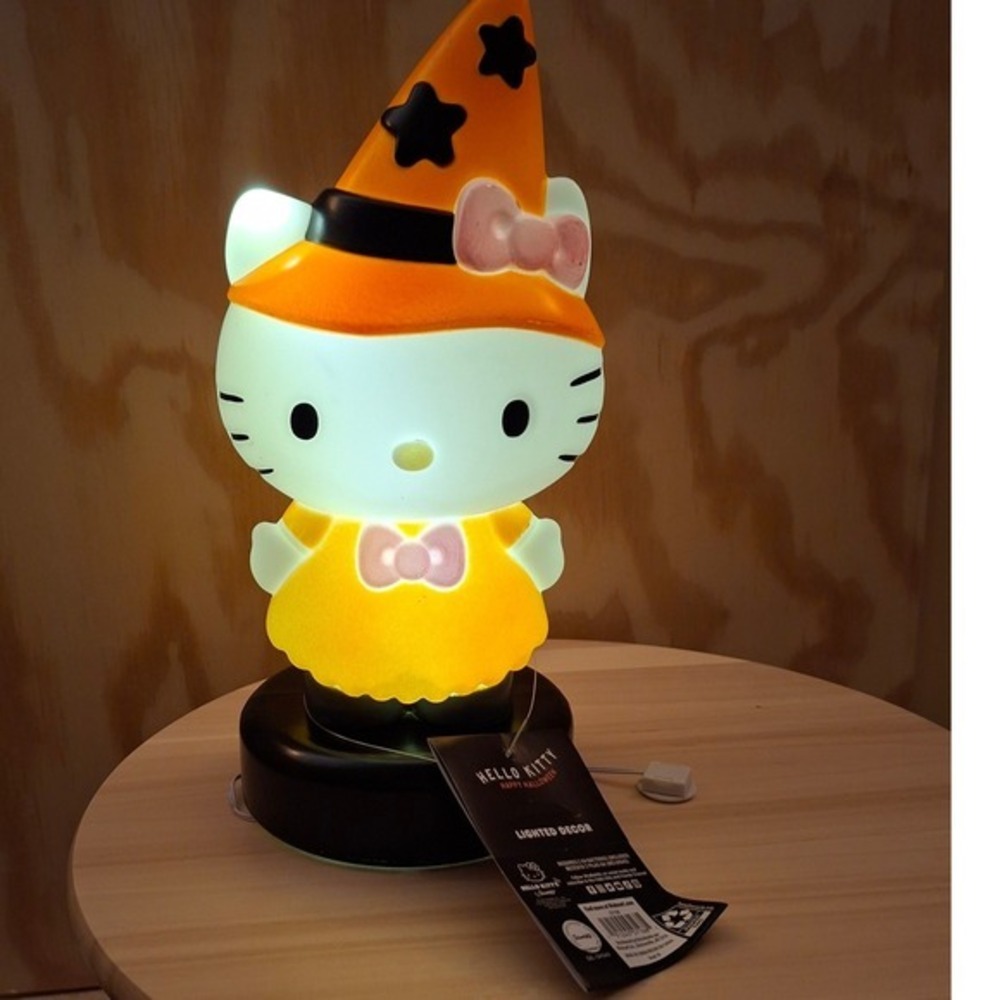 Sanrio Hello Kitty Halloween Lighted Decor 12in Orange Witch Blow‎ Mold 2024